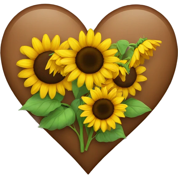 Heart with sunflowers  emoji