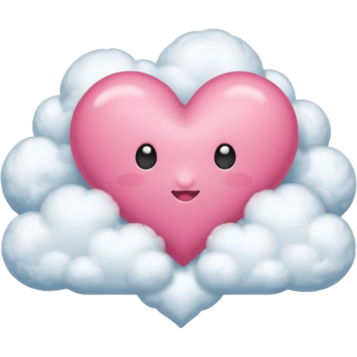 pink heart + cloud emoji