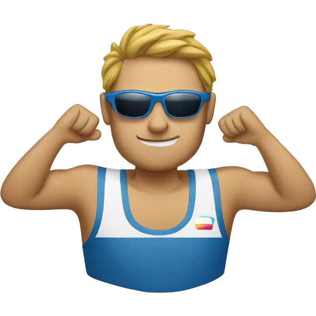 rower with oakleys on emoji