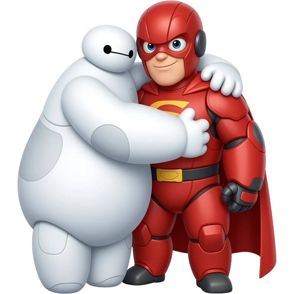 Baymax hugging hero emoji