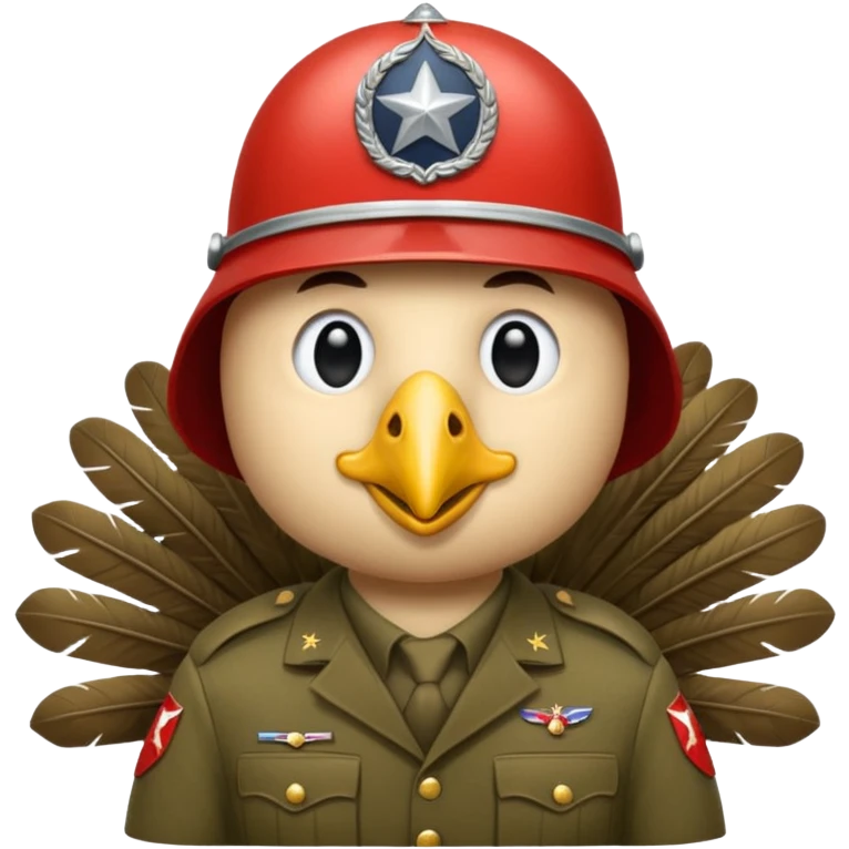 Turkey dressed as a ww2 soldier  emoji