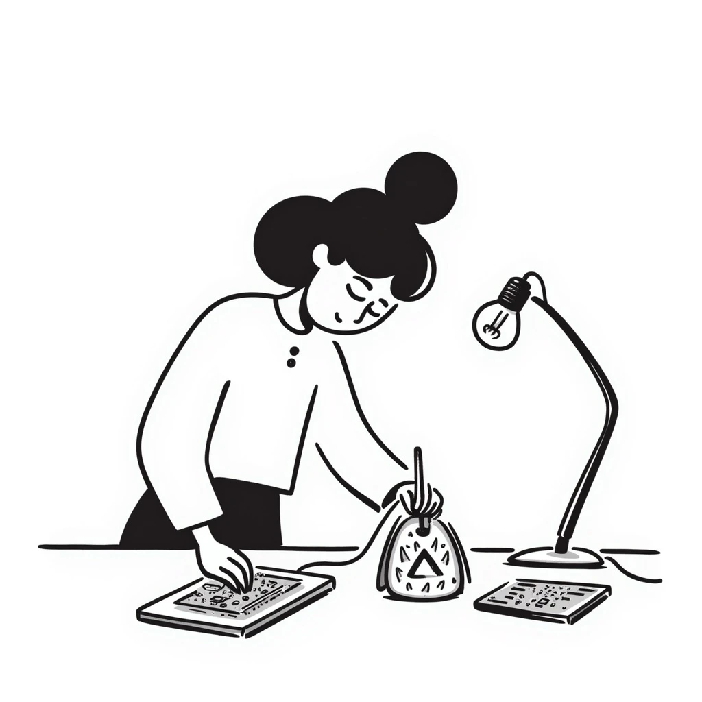 Woman prototyping emoji