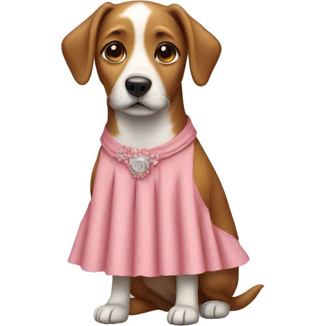 Dog wearing a dress emoji