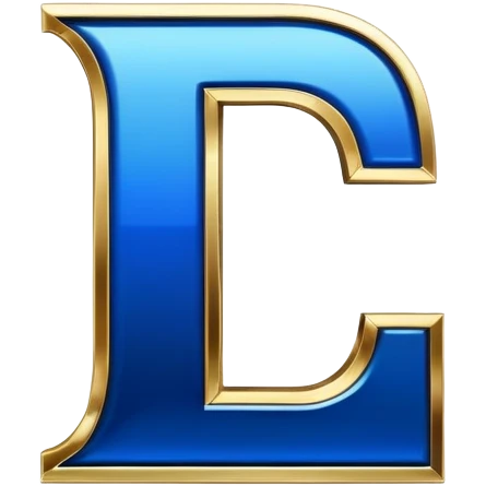 Bold Black-Blue-White-Gold Font Letter “Ii” emoji