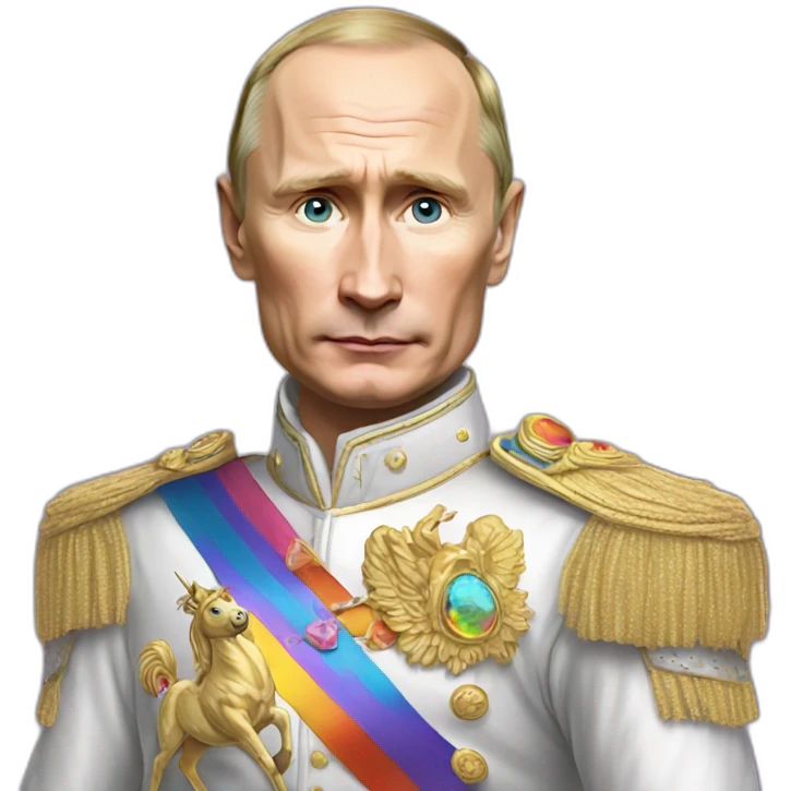 putin as a rainbow unicorn emoji