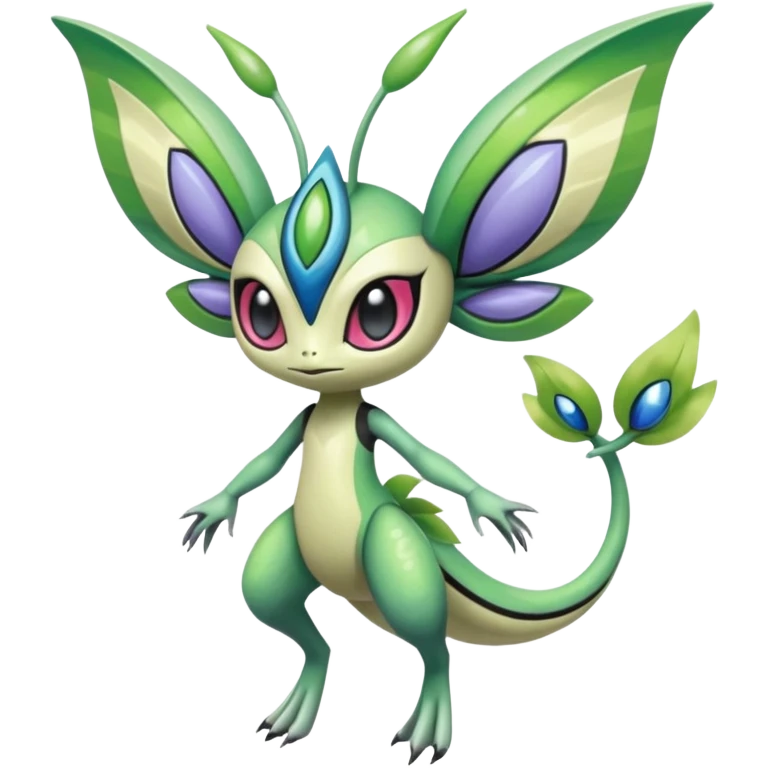 Colorful Exotic Meloetta-Celebi-Palkia-Virizion-Venom-Stitch-Fakémon-creature-hybrid emoji