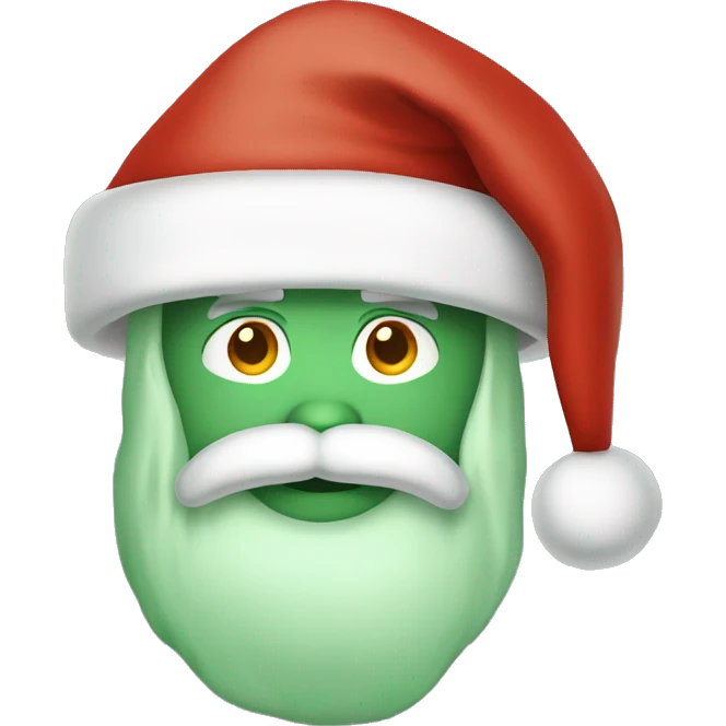 Sage green Santa hat  emoji