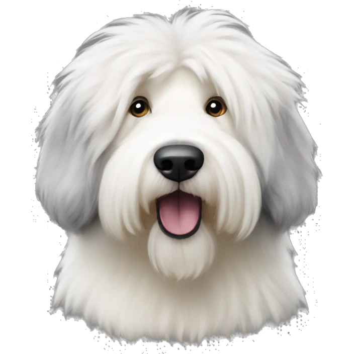 Dog old english sheepdog birthday emoji