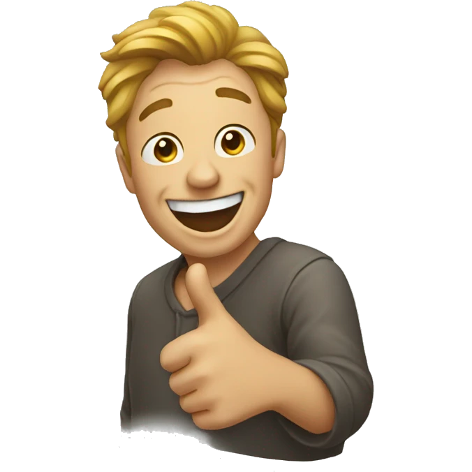 a man laughing and pointing emoji