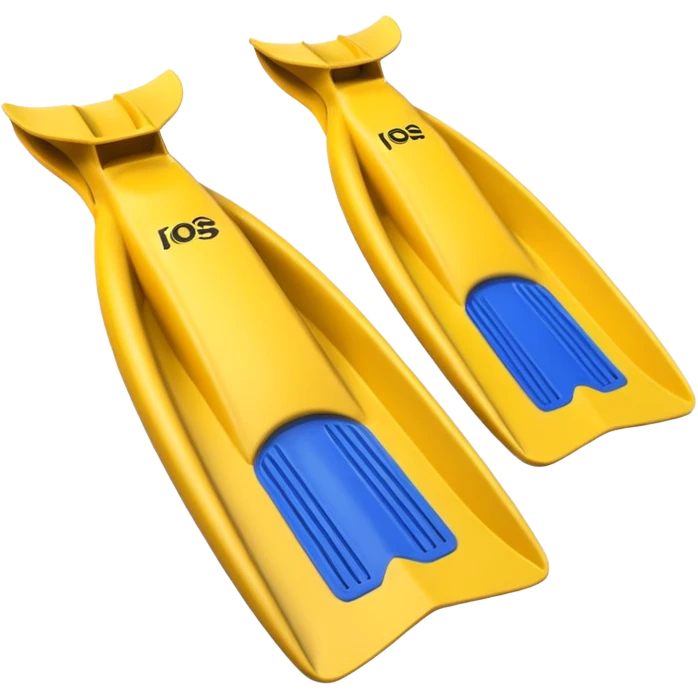 diving fins, yellow, simple emoji