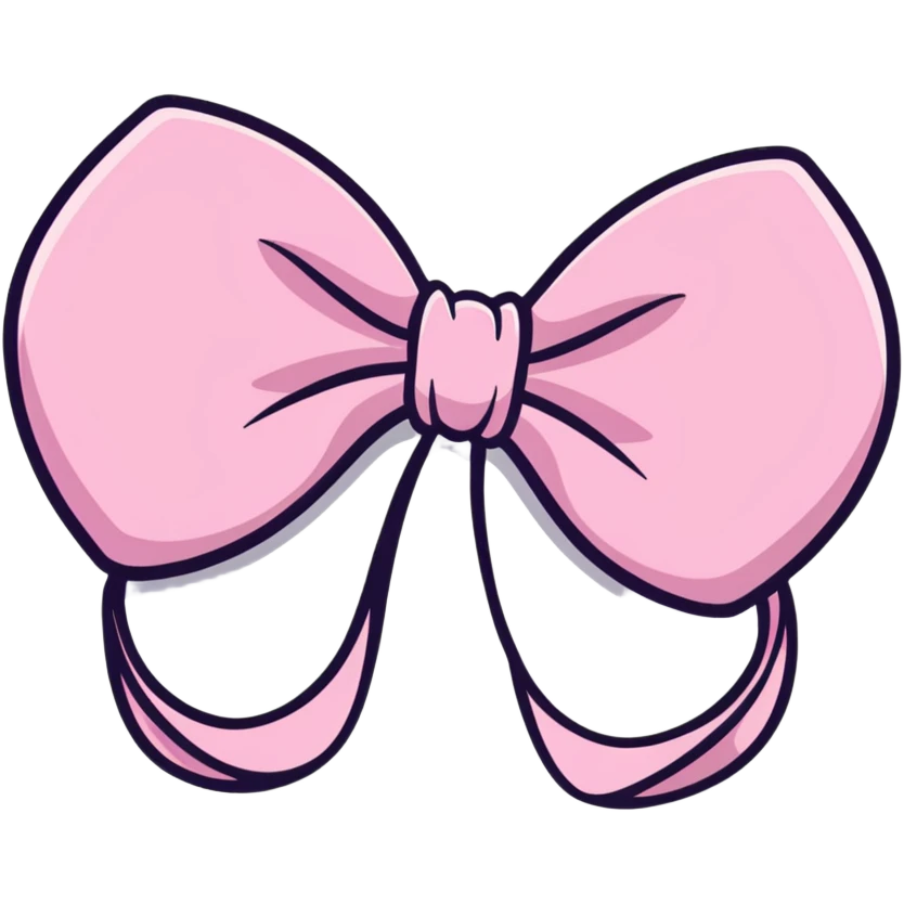 pink bow emoji