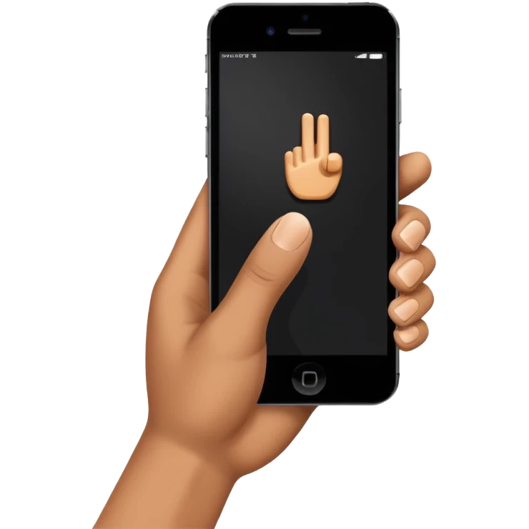 One finger front screen side emoji