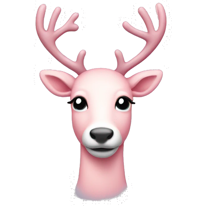 Light pink reindeer  emoji