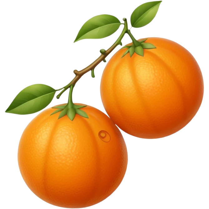 Hermès-style orange fruit, plain, no extra details, minimal emoji style emoji