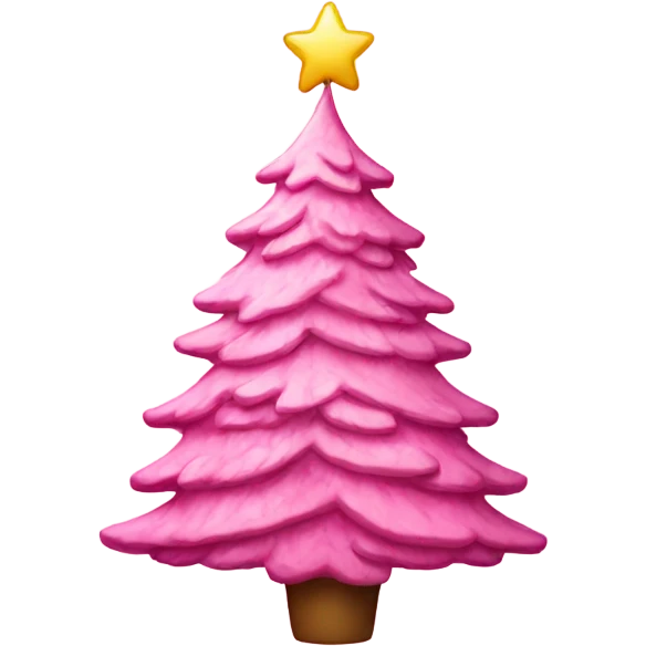 Pink christmas tree emoji