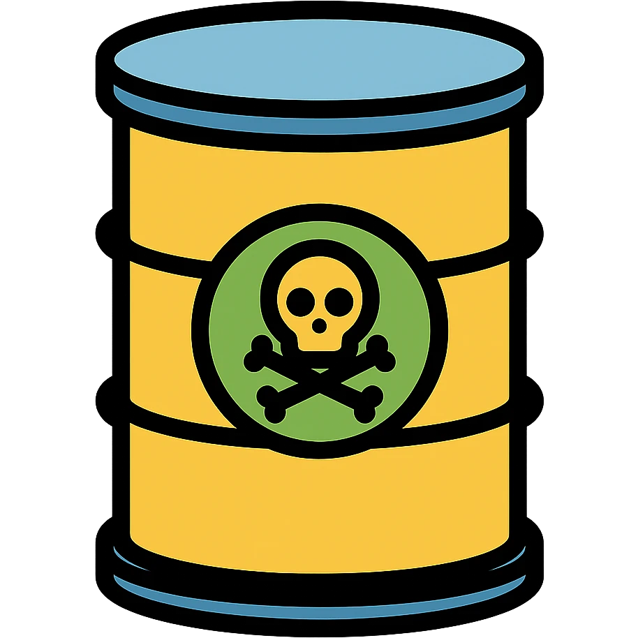 toxic barrel, color icon style emoji