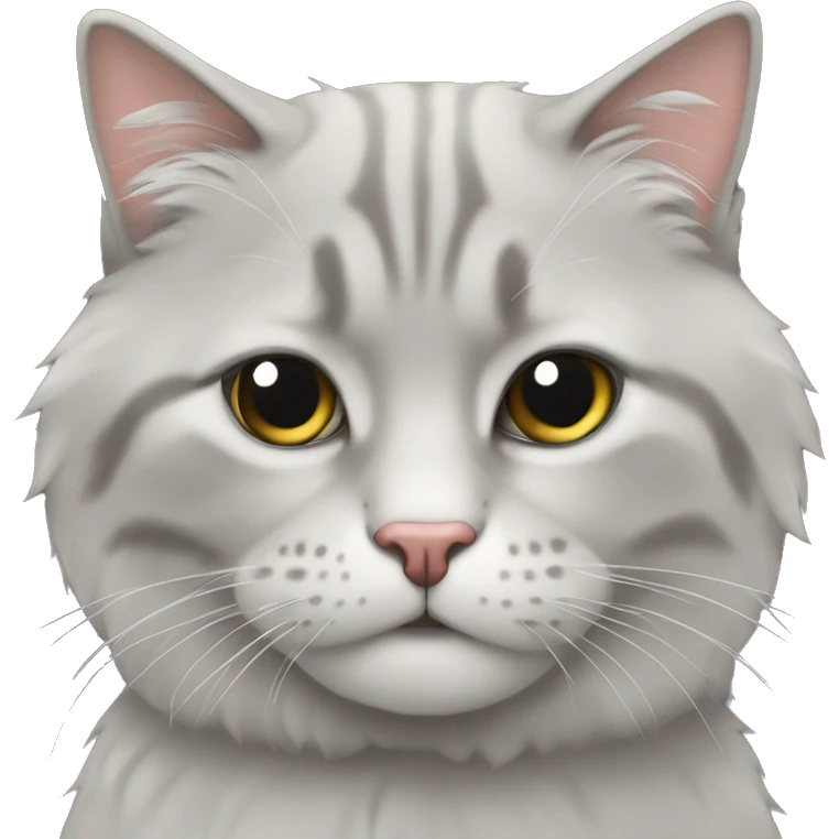 Серая кошка на подоконнике emoji
