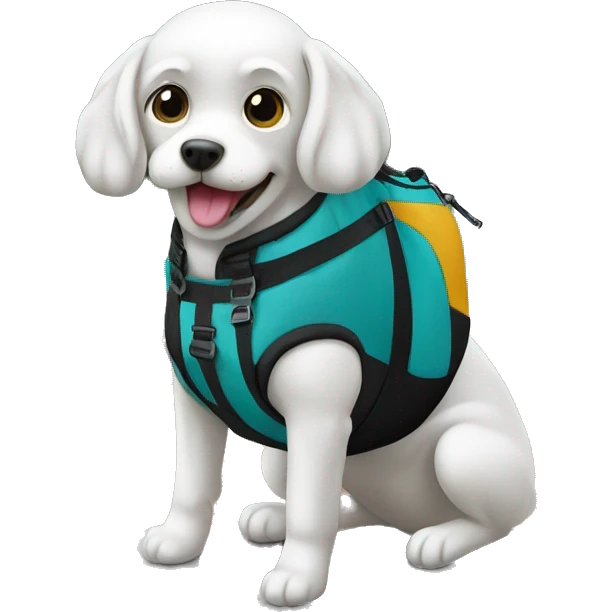 Playground backpack on dog emoji