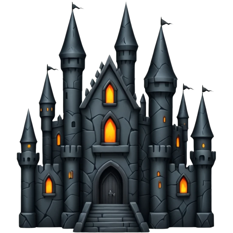 Gothic black evil castle emoji