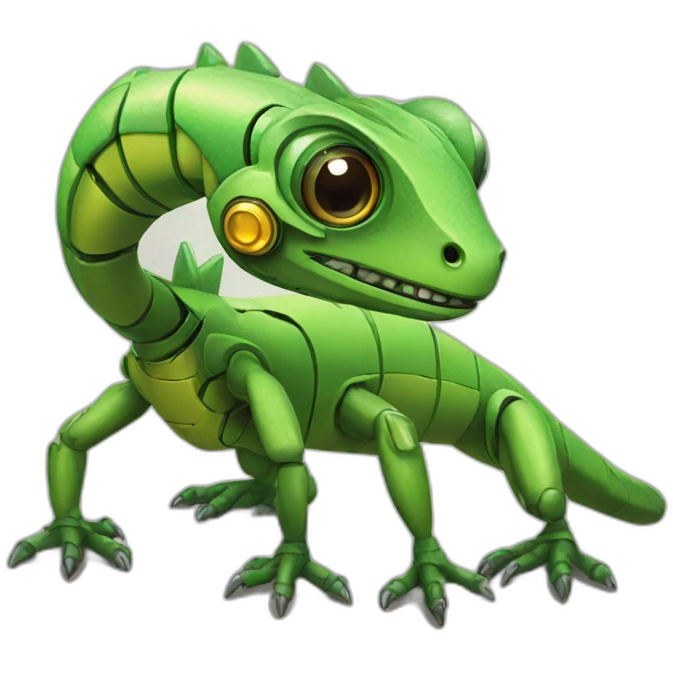 Robot lizard emoji