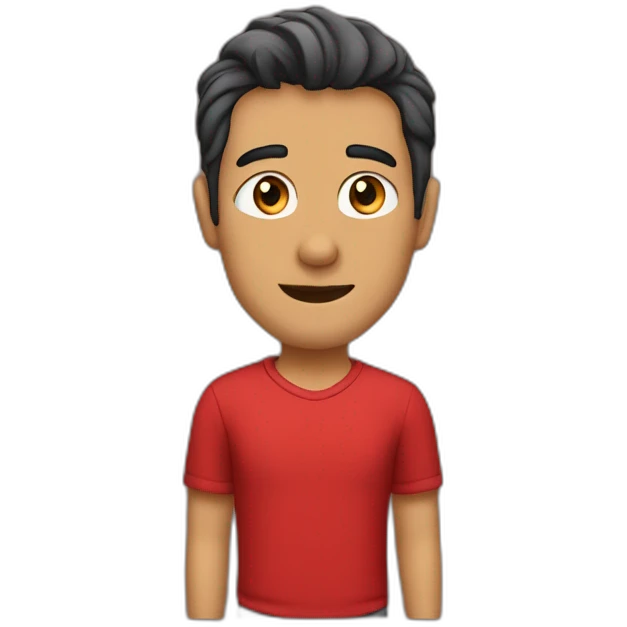 I’m at the bar wearing a red shirt emoji