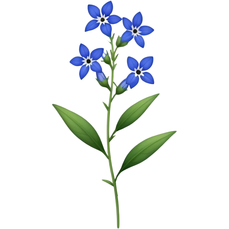 single Lobelia, straight stem emoji