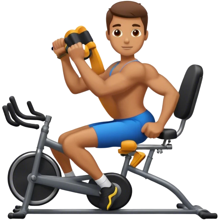 man laying down bicycle-crunches exercise emoji