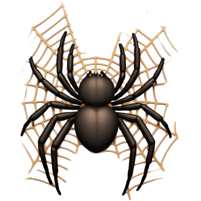 spider's web with a small spider emoji