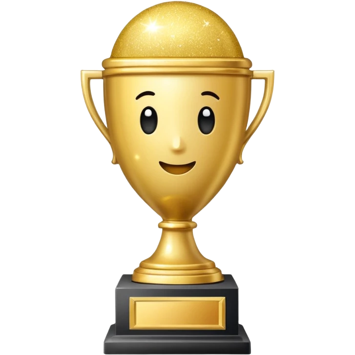 glitter white first place emoji