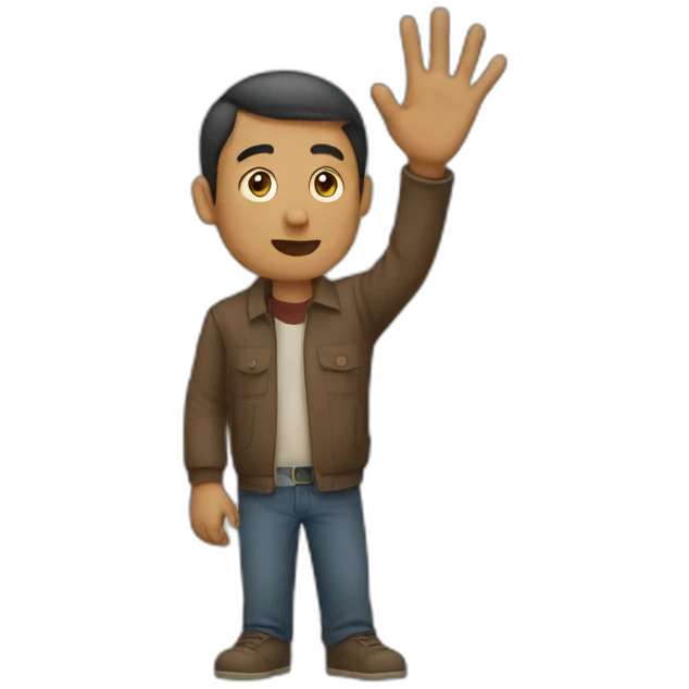 Man stopping with his hand emoji