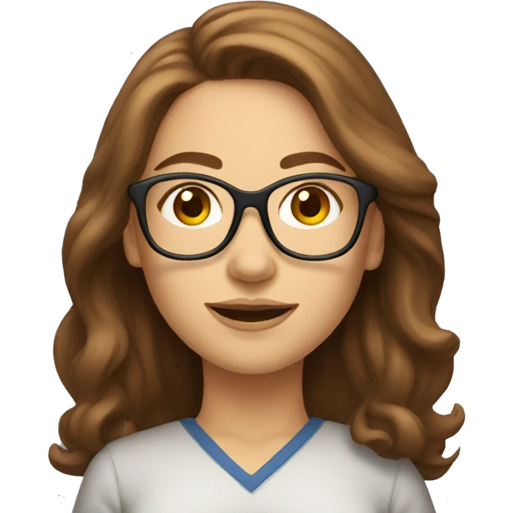 female scrum master with glasses and long brown hair emoji