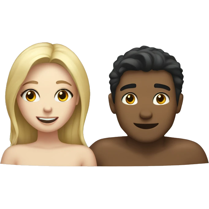 Blonde girl and brunette guy (white skin) in a bath tub emoji