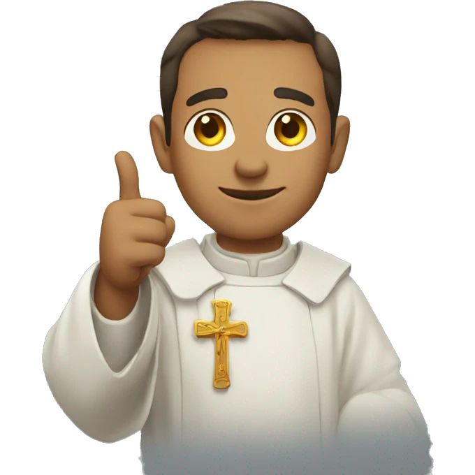 Priest raising his thumb emoji