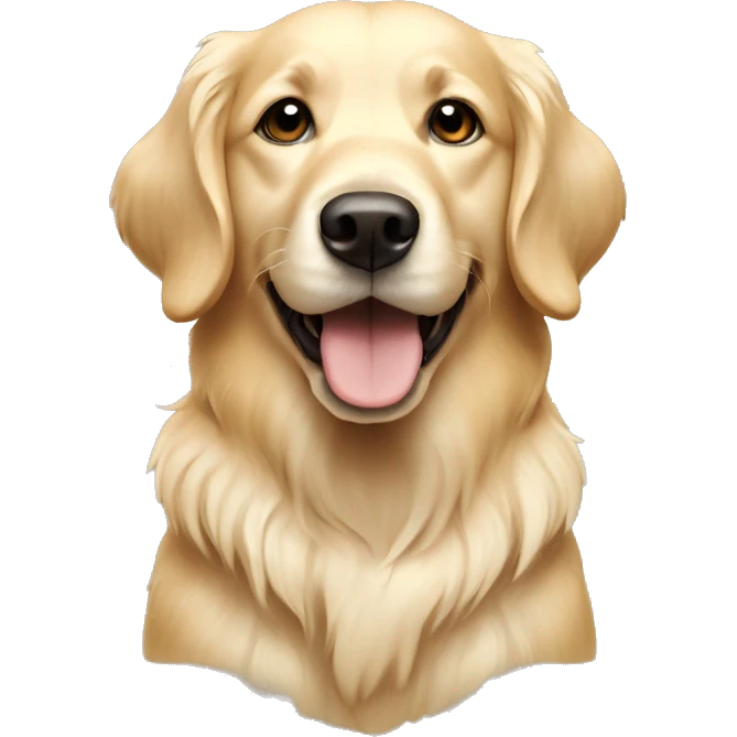 cream colored golden retriever dog emoji