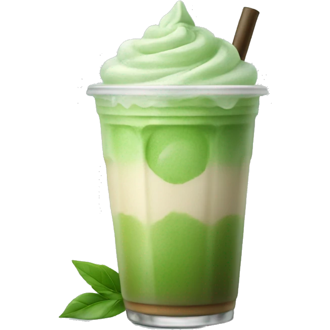 Iced matcha latte emoji