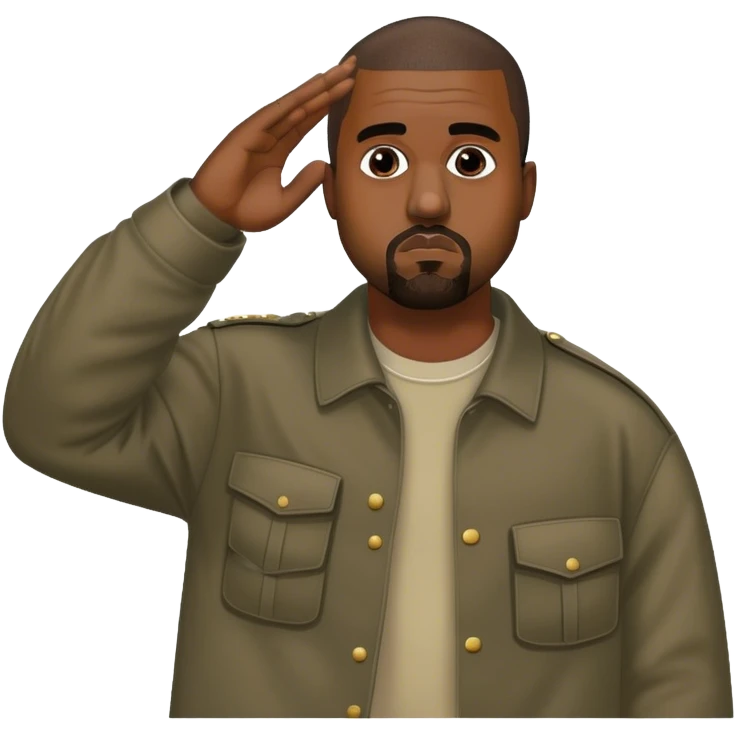 Kanye west saluting emoji
