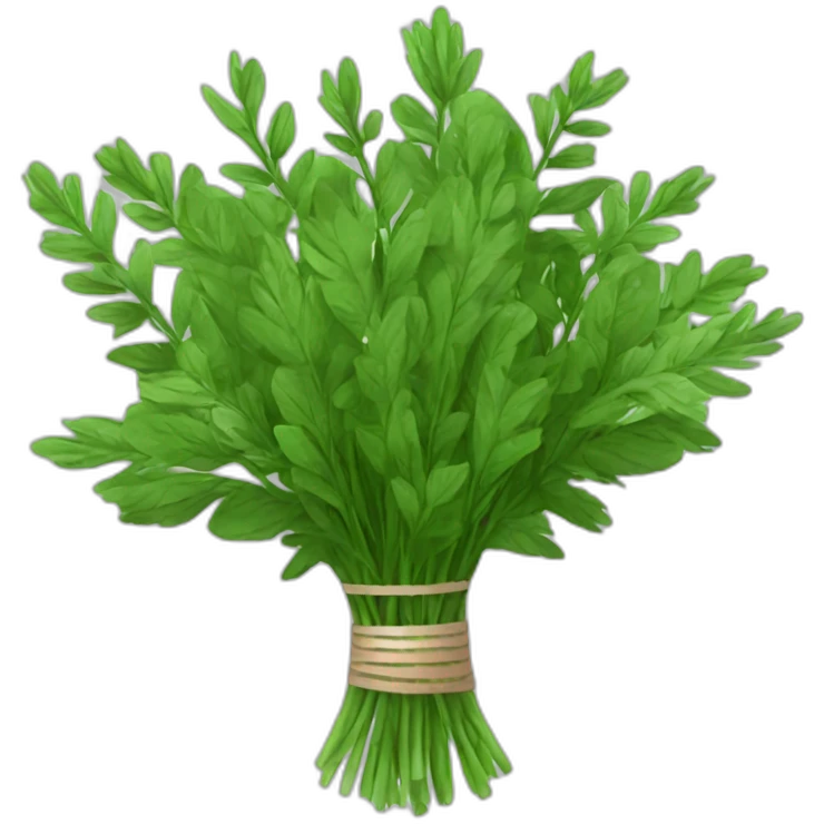 bouquet of green herbs emoji