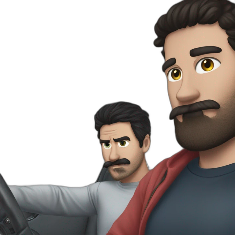 boys in car meme emoji