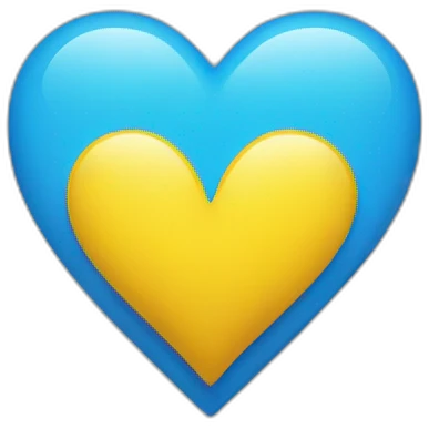 Yellow blue heart emoji