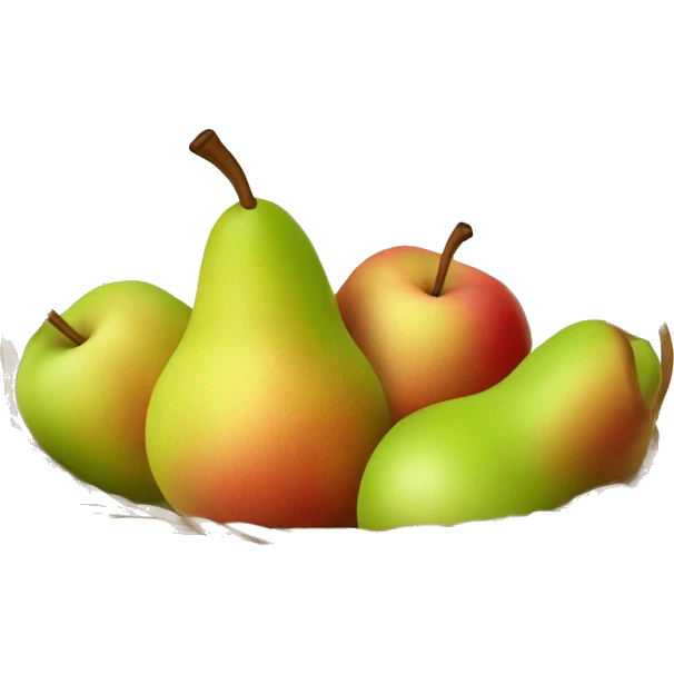 Pears and apples in basket emoji