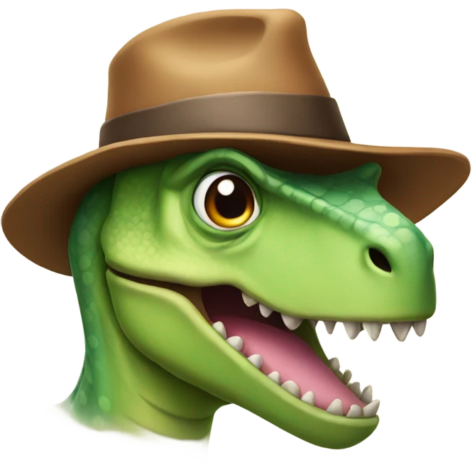 Dinosaurs with a hat emoji