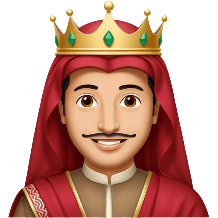 Mohamed bin salman, saudi crown with red with white "shimaq", saudi style emoji