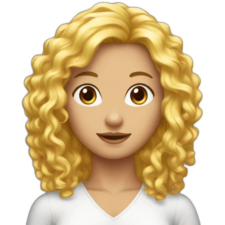 Cheveux bouclet femme emoji