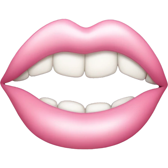 light pink plump lips emoji