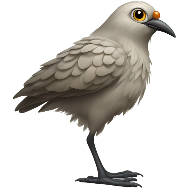 Bird with with human feet emoji