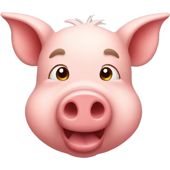 Red Face pig emoji emoji