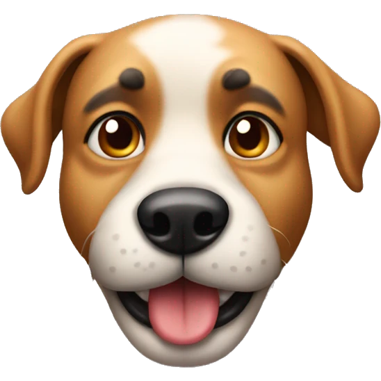 The funny dog head emoji