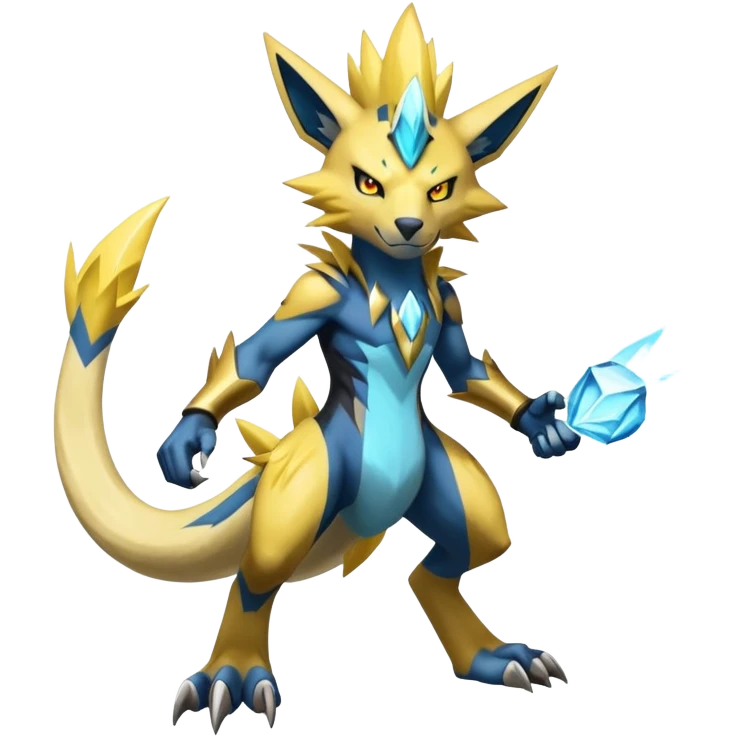 Shiny Epic Badass Manectric-Zeraora-hybrid (Full body) emoji