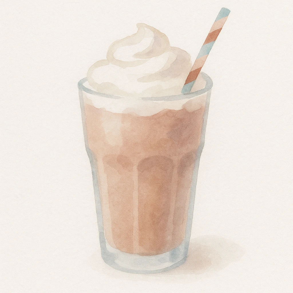 chocolate milkshake, watercolor art style, detailed, soft colors, artistic brush strokes emoji