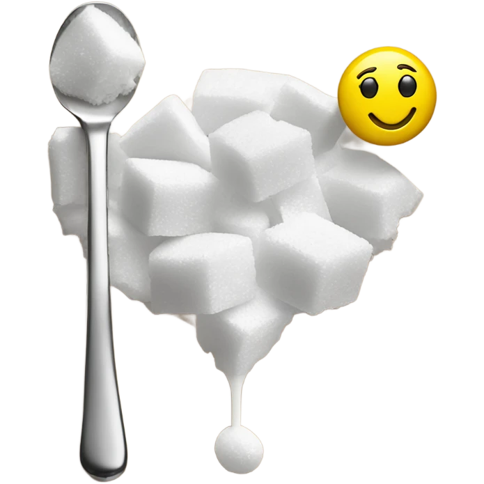 Smiley face behind lighter snorting sugar from spoon  emoji